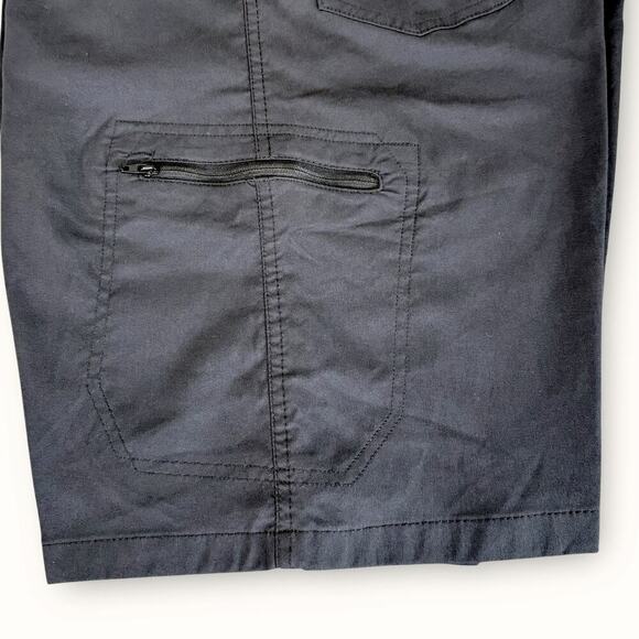Wrangler Outdoor Flex Performance Zip Cargo Shorts Stretch Men Size 42 Off Black - Picture 6 of 12